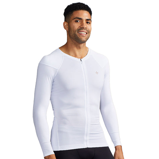 Men's LS Full Back Shirt - White banner