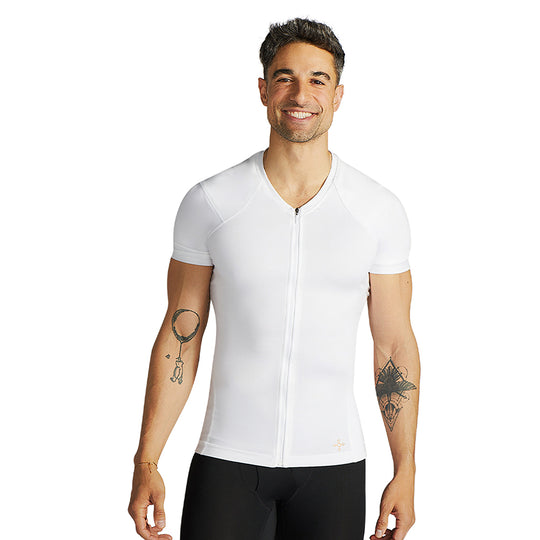 Men's SS Full Back Shirt - White banner