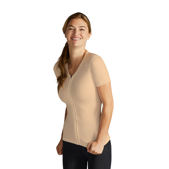 Women's SS Full Back Shirt - Nude banner